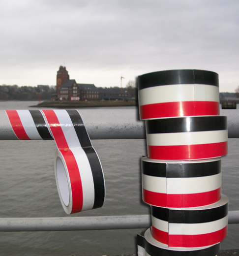 Klebeband in schwarz-weiß-rot