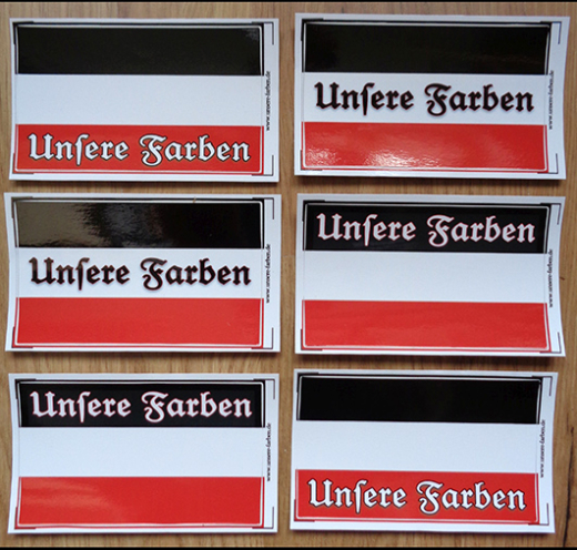 Aufkleber, 6 x Unsere Farben