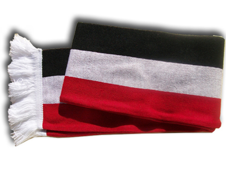 Schal in schwarz-weiß-rot