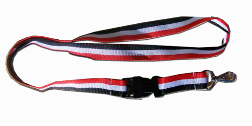 Schlüsselband schwarz-weiß-rot