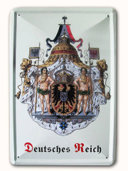Blechschild Deutches Reich mit Kaiserwappen