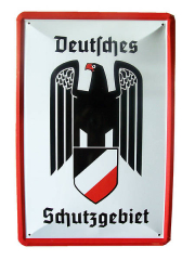 Blechschild Deutsches Schutzgebiet SWR