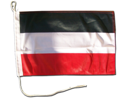 Bootsflagge in schwarz-weiß-rot
