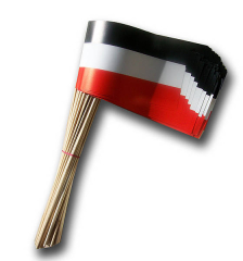 Papierfähnchen in schwarz-weiß-rot