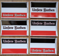 Aufkleber, 6 x Unsere Farben