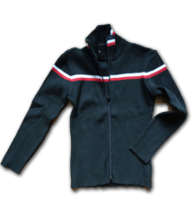 Strickjacke für Frauen in schwarz-weiß-rot