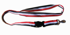 Schlüsselband schwarz-weiß-rot