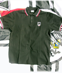Polohemd s-w-r mit Adler und Schild